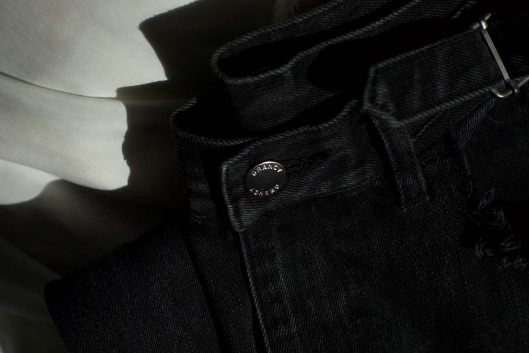 GRANCY グランシー ジップデザイン バギーデニム パンツ Lサイズの通販