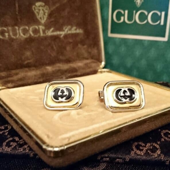 美品 GUCCI OLD オールド グッチ カフリンクス カフスボタン