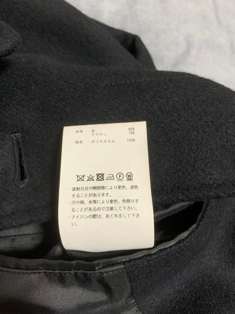 メゾンスペシャル Super140s メルトンバルマカンコート 黒 2