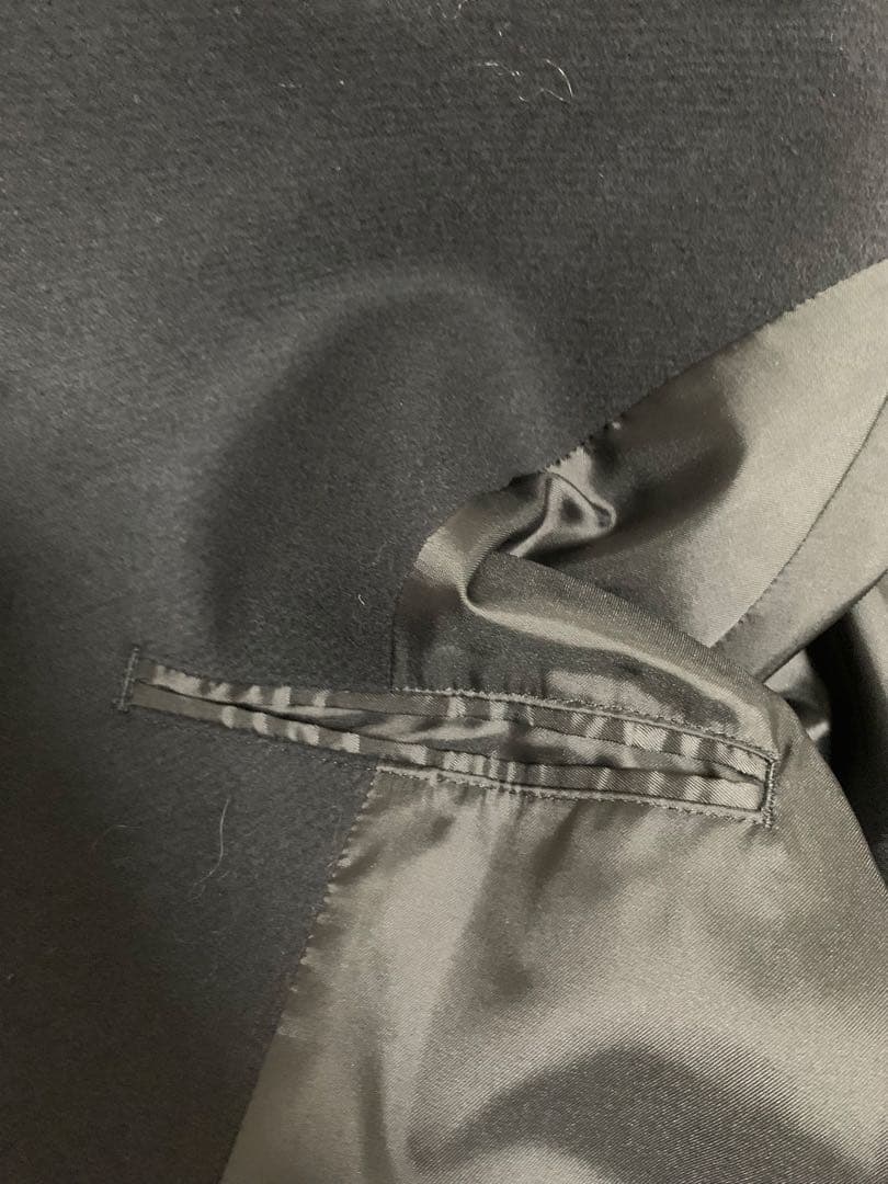 メゾンスペシャル Super140s メルトンバルマカンコート 黒 2