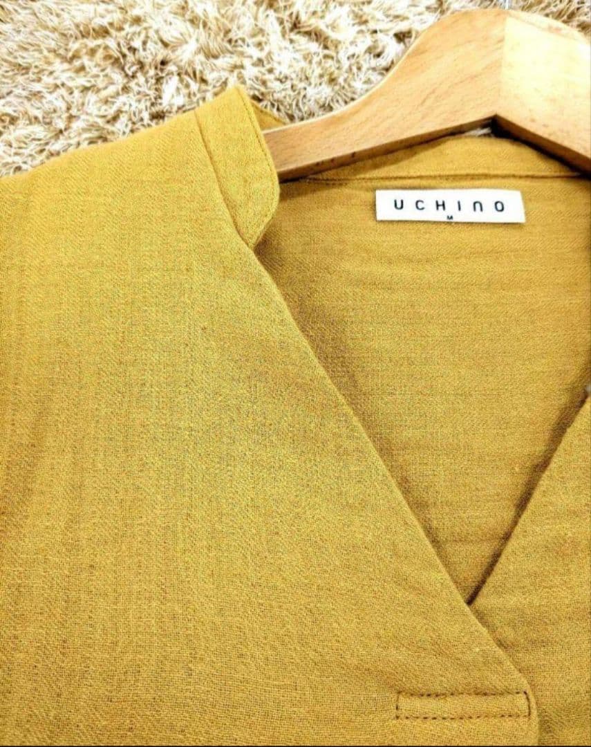 UCHINO マスタード 長袖パジャマ　М