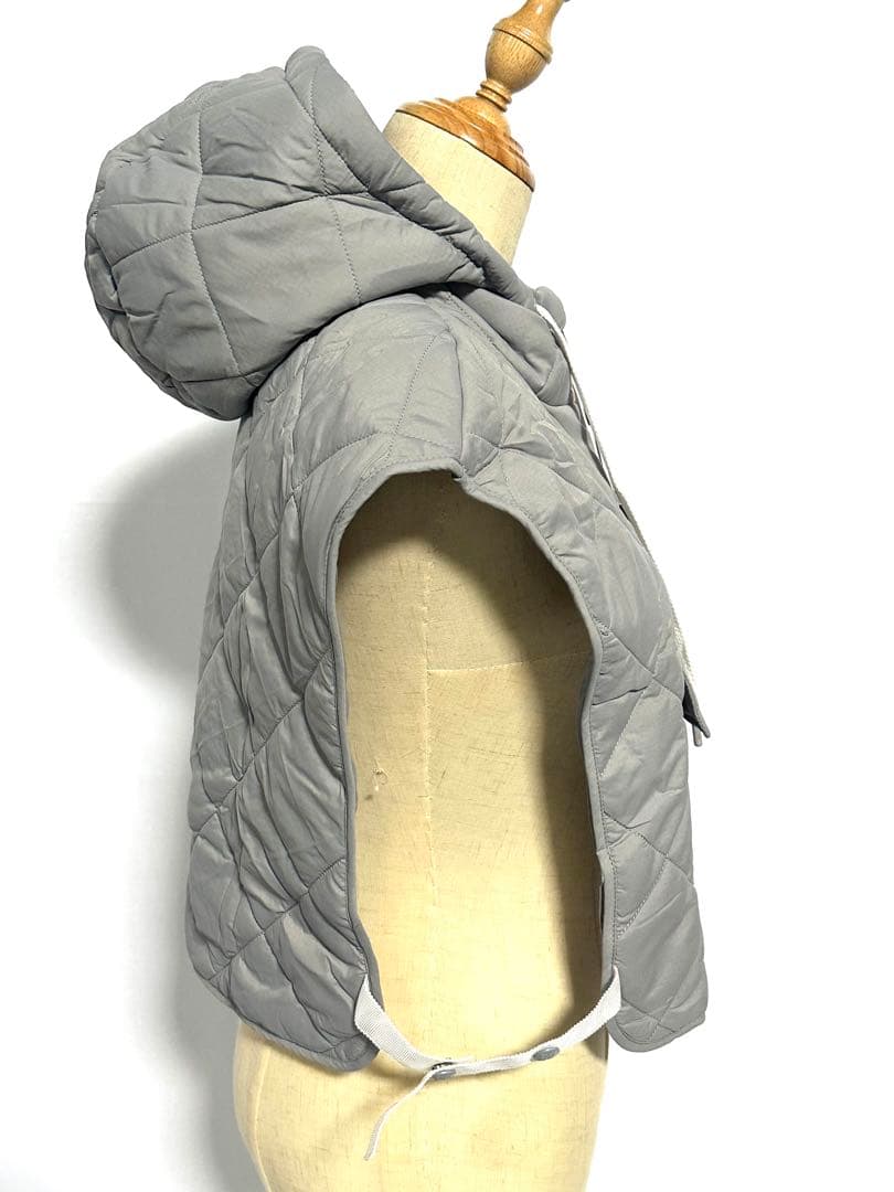 新品未使用新作G/FOREジーフォアレディーキルティングベストsizeMグレー