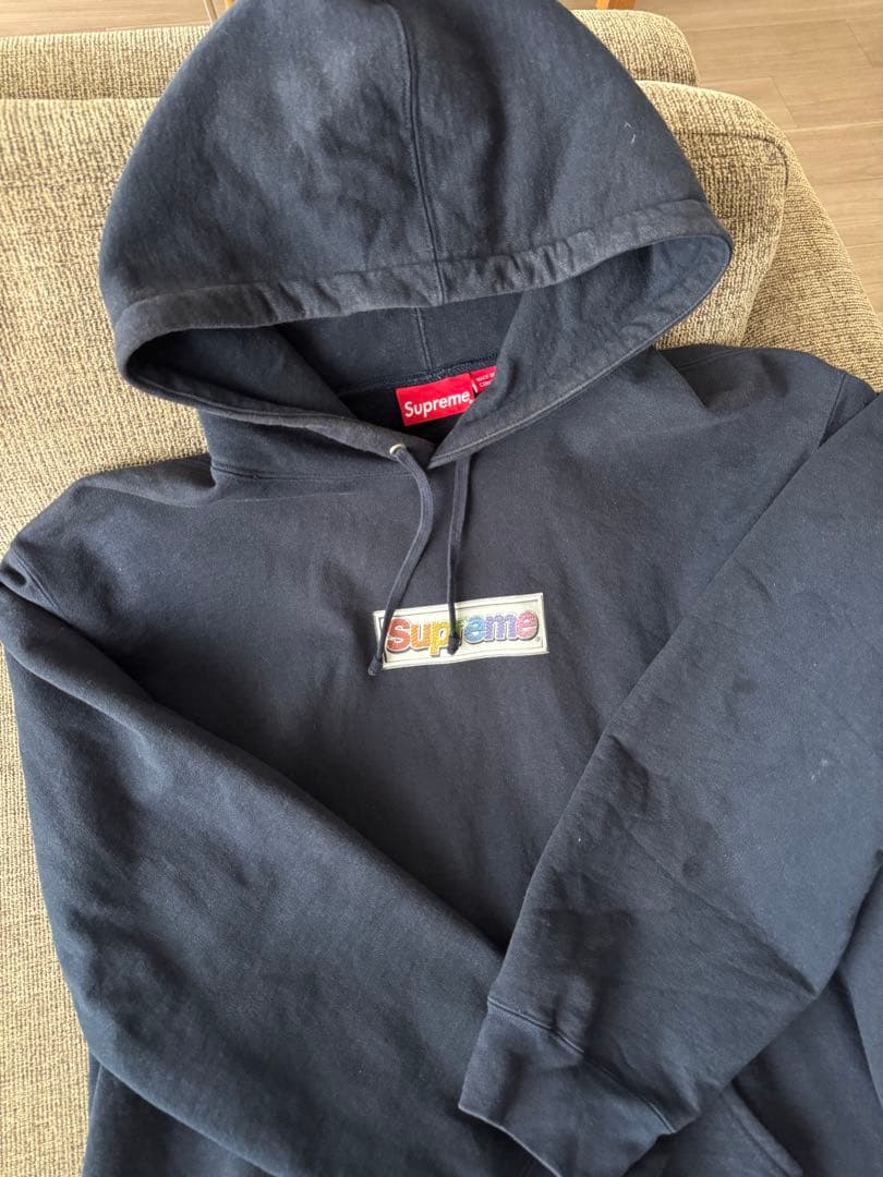 supremeシュプリームボックスロゴ フーディ box logo bright