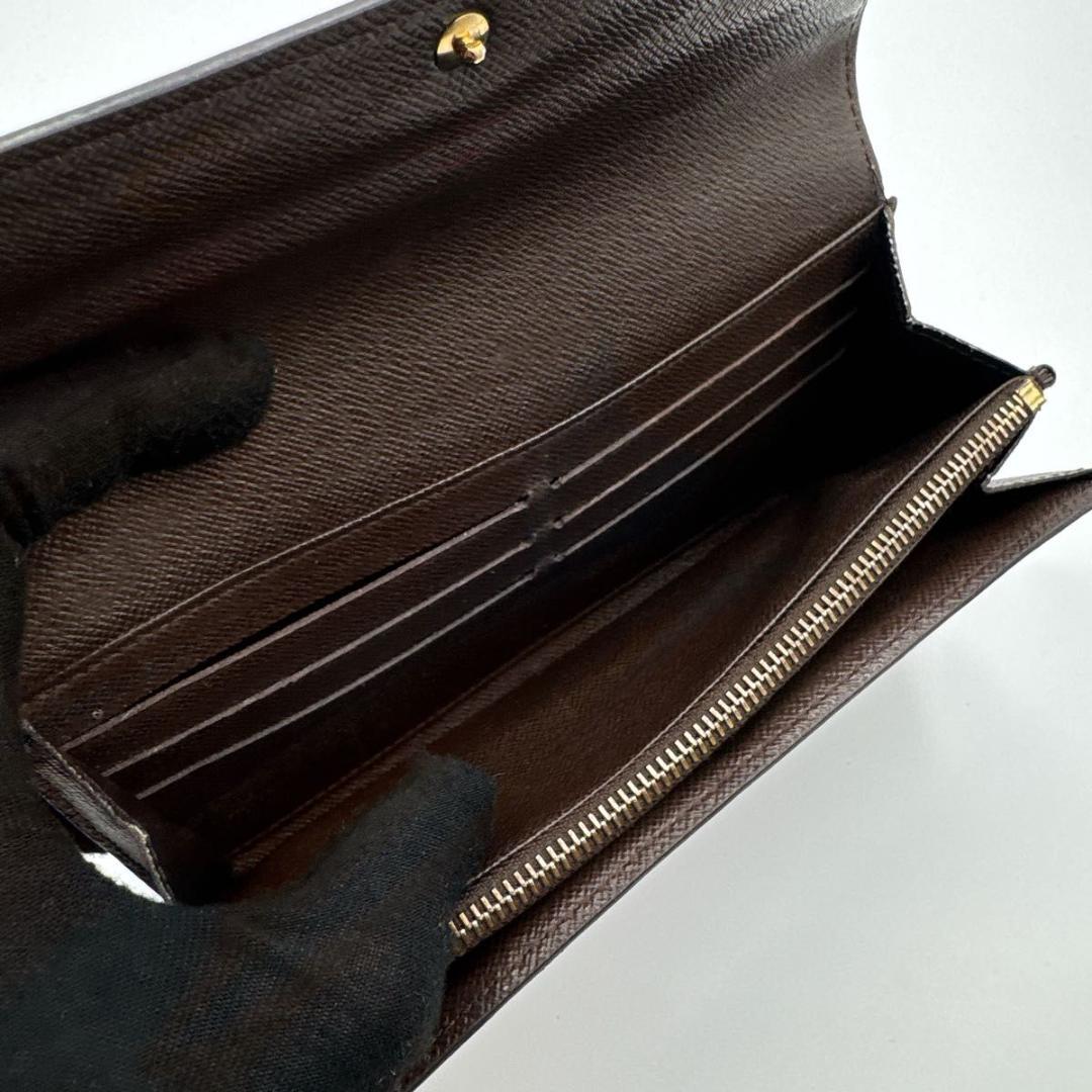 ルイヴィトン ポルトフォイユ サラ ダミエ エベヌ 長財布 N61734