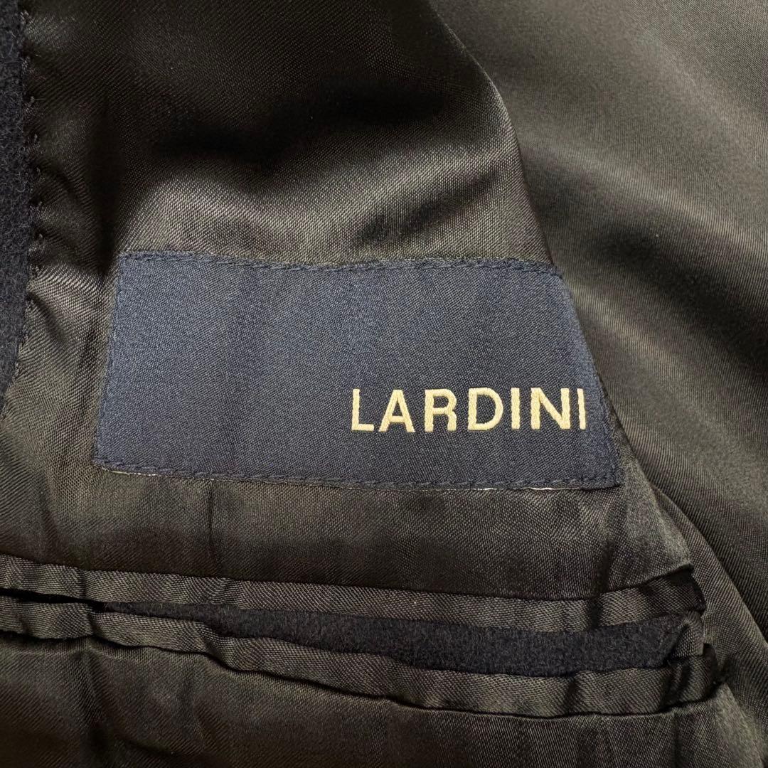 極美品 LARDINI 現行 カシミヤ100 チェスターコート 濃紺 46