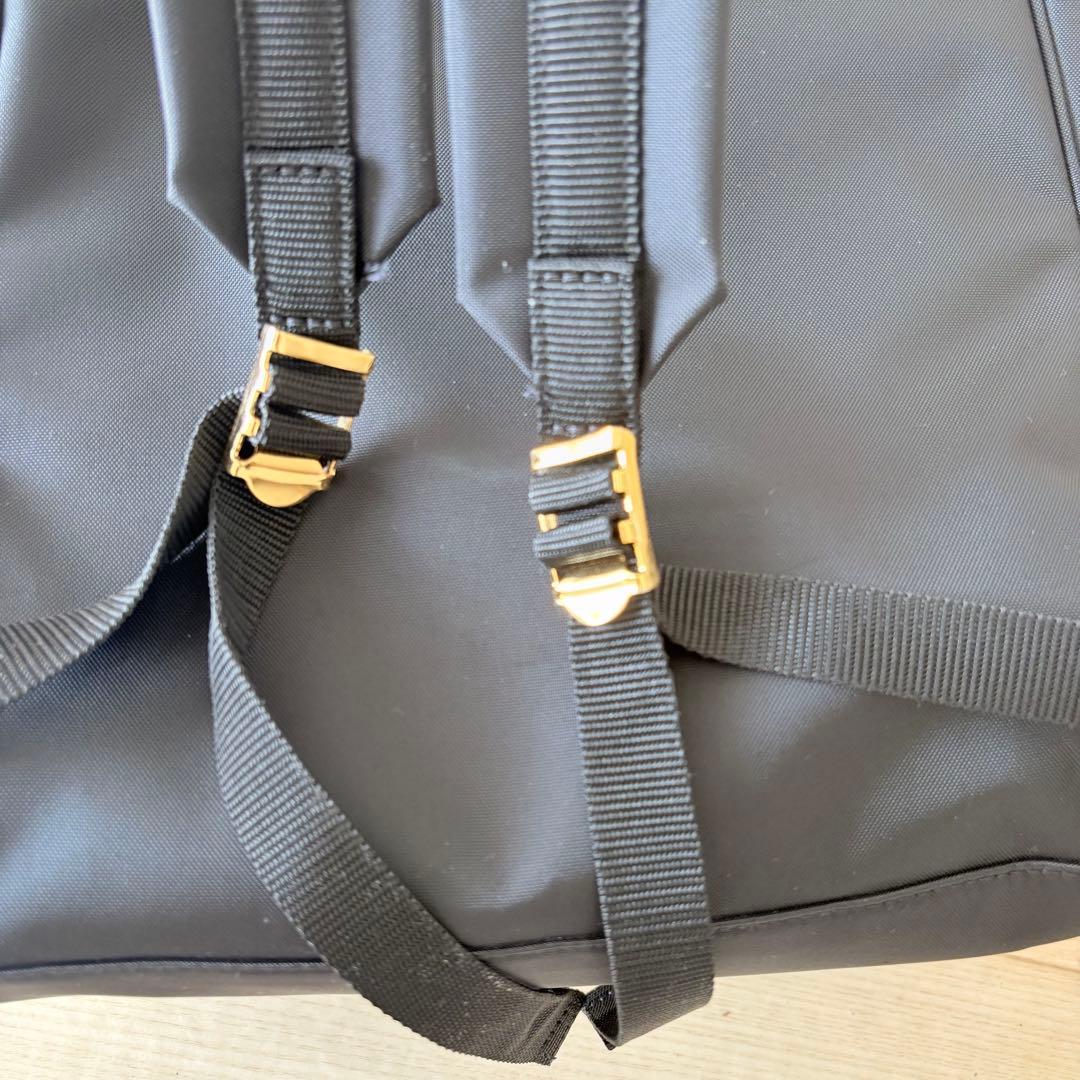 ブルーレーベル クレストブリッジ リュック チェック A4収納 黒　ブラック