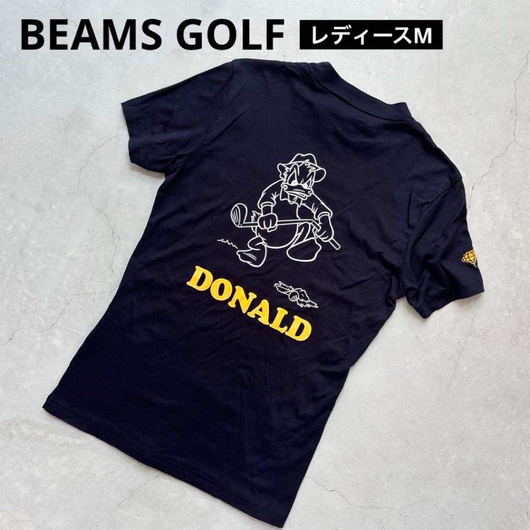 BEAMS GOLF ビームスゴルフ Disneyドナルド モックネックTシャツ