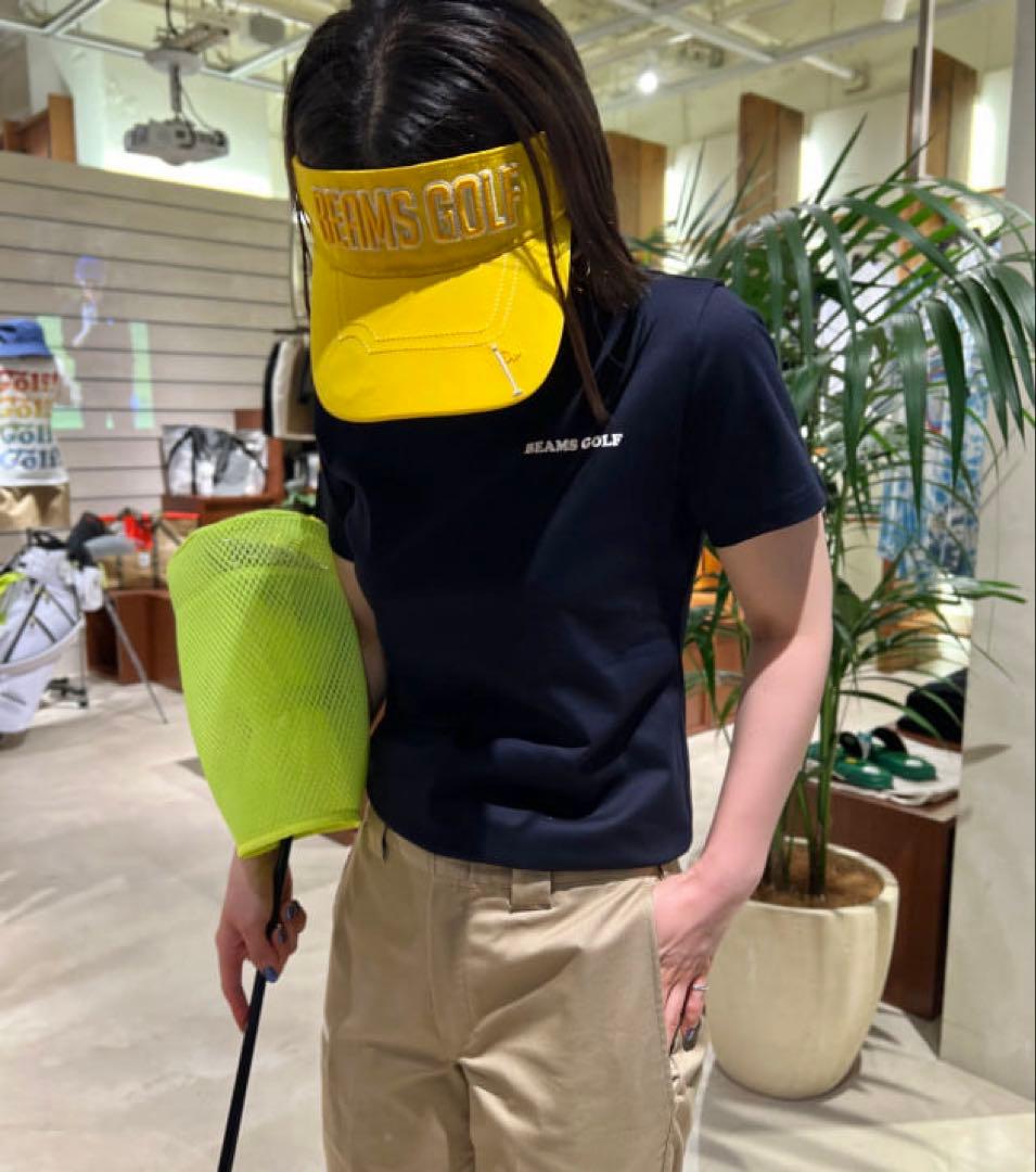 BEAMS GOLF ビームスゴルフ Disneyドナルド モックネックTシャツ