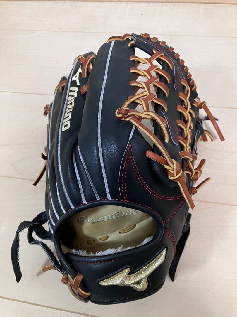 Mizuno 軟式グローブ 外野手用　ヌートバーモデル　ブラック/ブラウン
