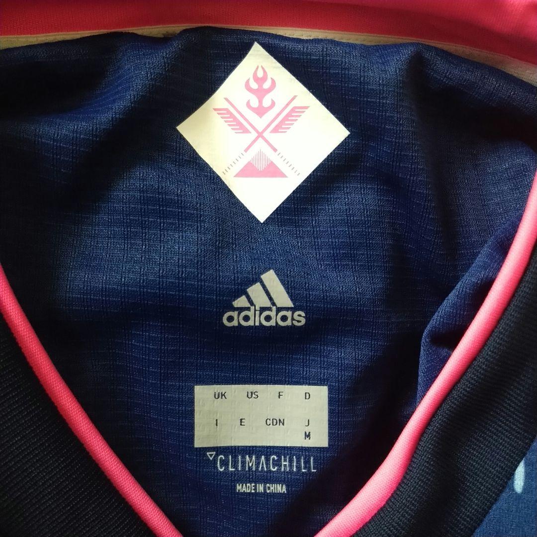 adidas なでしこジャパン 日本代表 サッカーシャツ 14 紺 M