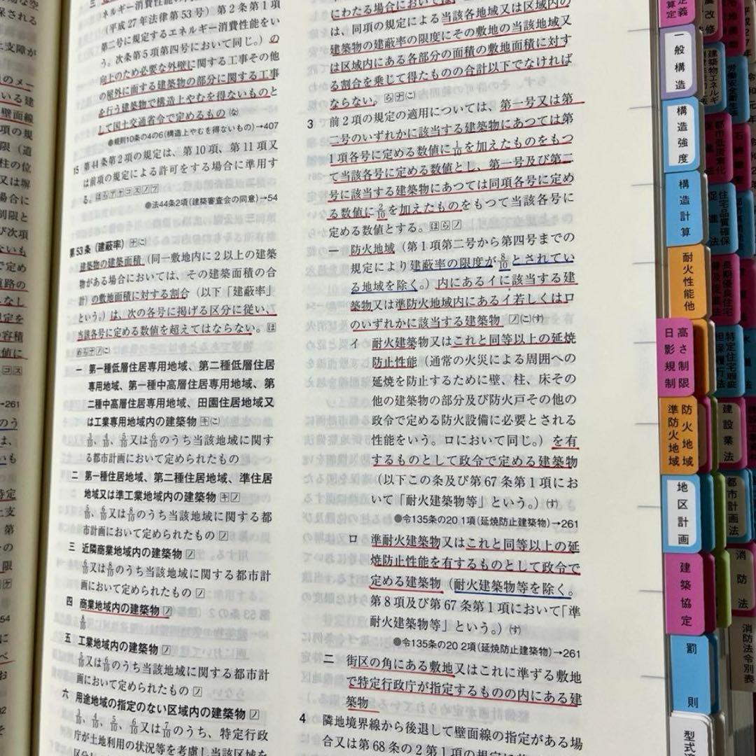 【ひで】一級建築士2026年版法令集 （線引き・index貼付済）