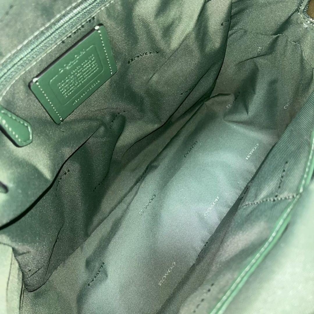 未使用品✨️コーチ バックパック リュック グリーン ターンロック 35608
