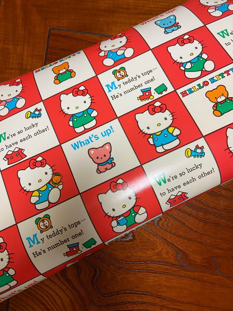 ハローキティ マット シート 希少 レア ヴィンテージ 日用品 雑貨 防水ラグ