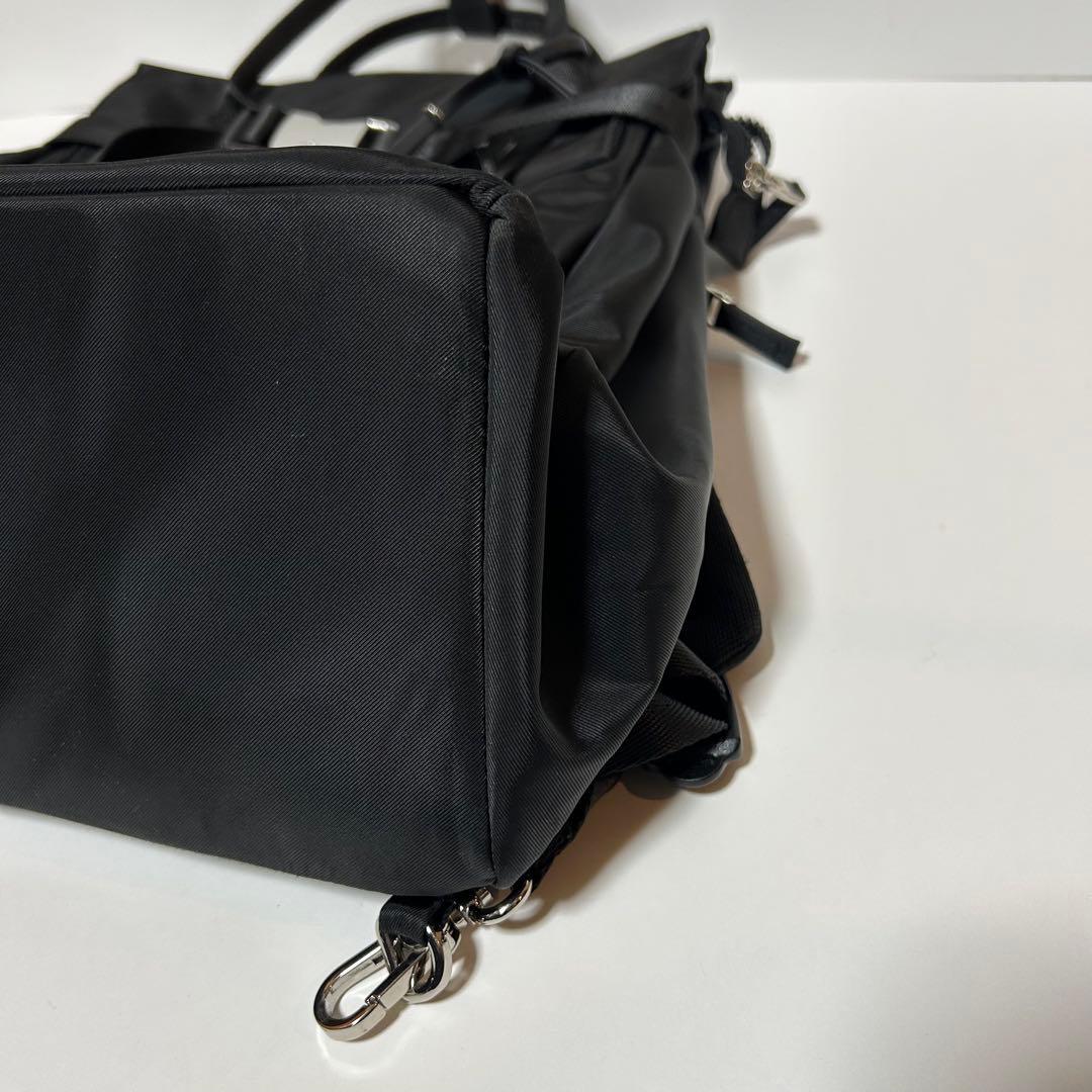 LOWELL Things 2Wayナイロンリュック A4収納可 牛革 ブラック