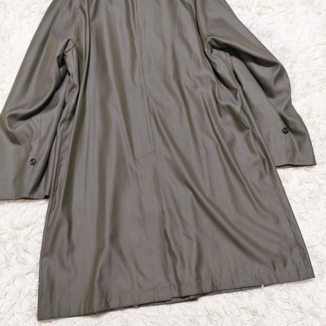 【シルクの上質な光沢感】　バーバリーロンドン　ステンカラーコート　ノバチェック