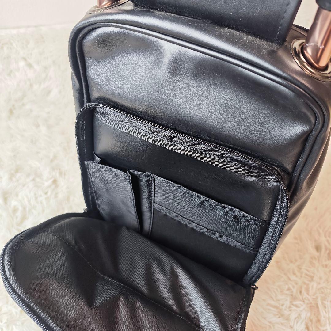 【ほぼ未使用】 キャリーステッキライト168 シルバーカー 黒　定価27280円