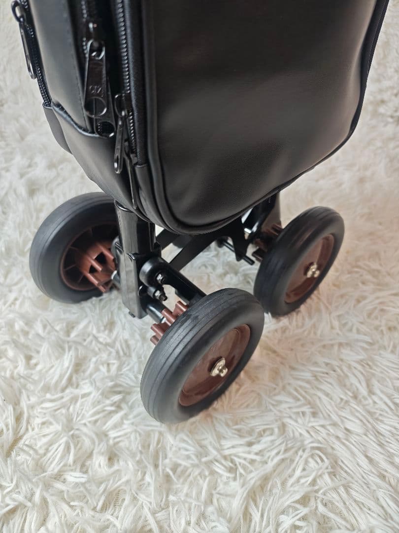 【ほぼ未使用】 キャリーステッキライト168 シルバーカー 黒　定価27280円