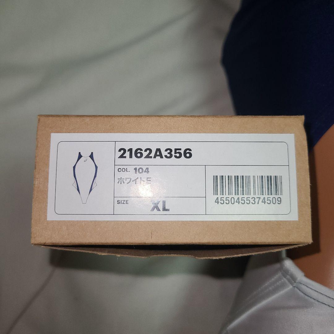 新品未使用ASICS スポーツ用水着 ホワイト/ネイビー　レディース　XL