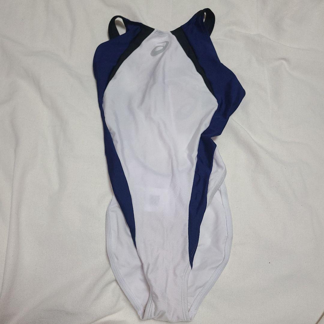新品未使用ASICS スポーツ用水着 ホワイト/ネイビー　レディース　XL