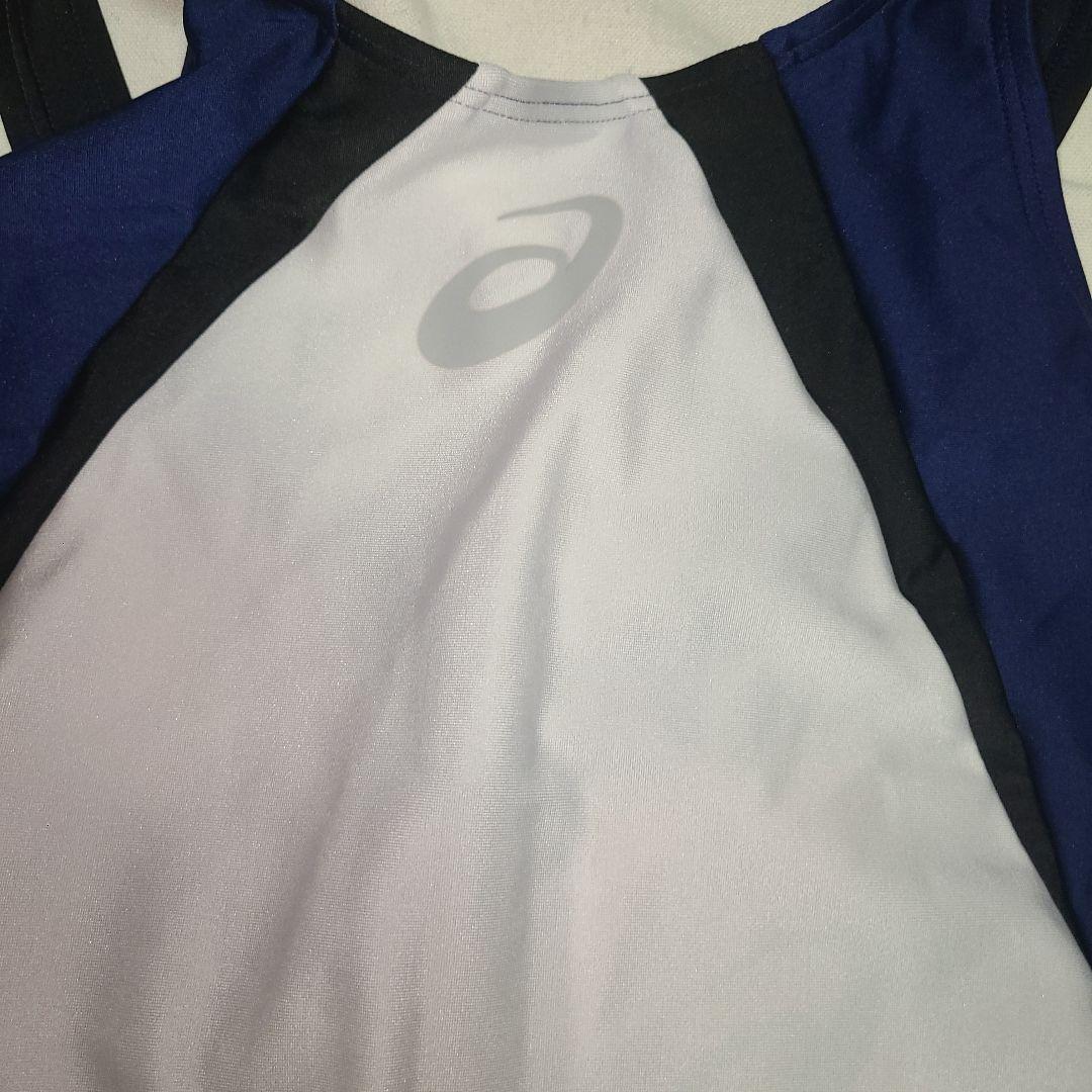 新品未使用ASICS スポーツ用水着 ホワイト/ネイビー　レディース　XL