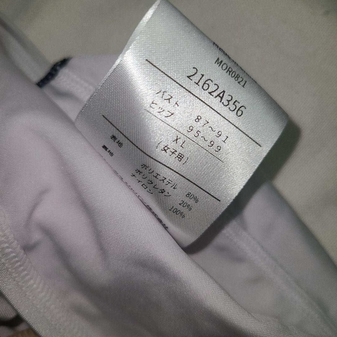 新品未使用ASICS スポーツ用水着 ホワイト/ネイビー　レディース　XL