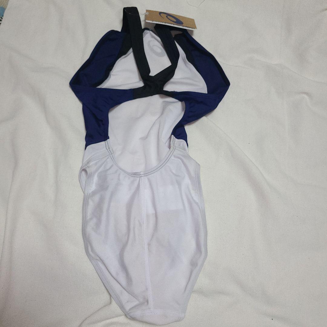 新品未使用ASICS スポーツ用水着 ホワイト/ネイビー　レディース　XL