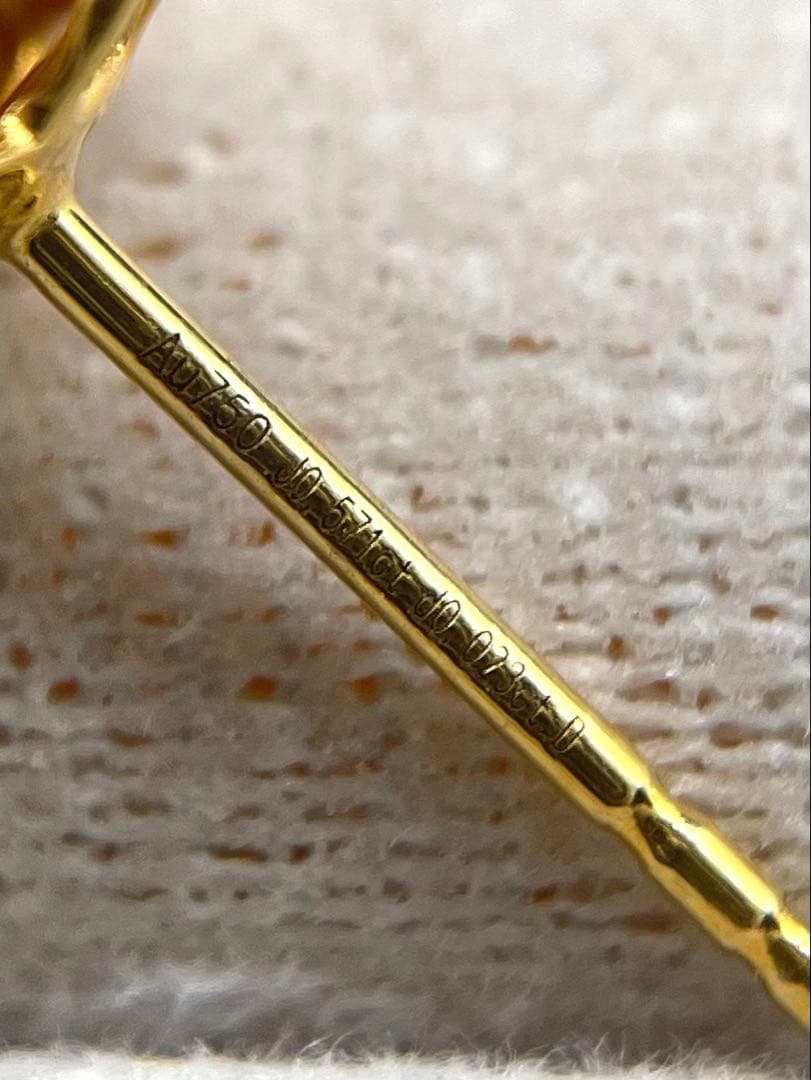 JA114★高級 琅かん翡翠1.156ct ダイヤ K18 ピアス 鑑別金性証付