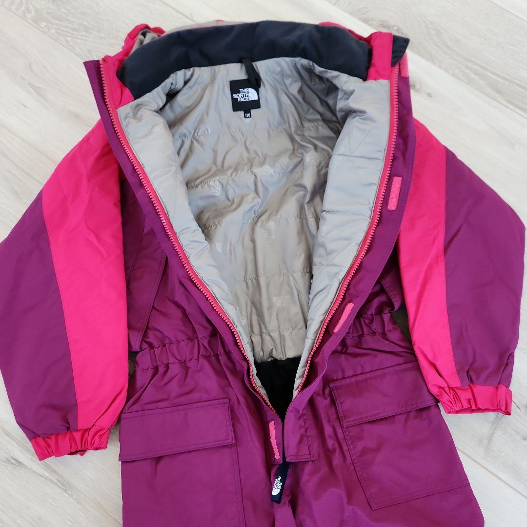 THE NORTH FACE スキーウェア 子ども用 130 ピンク　つなぎ