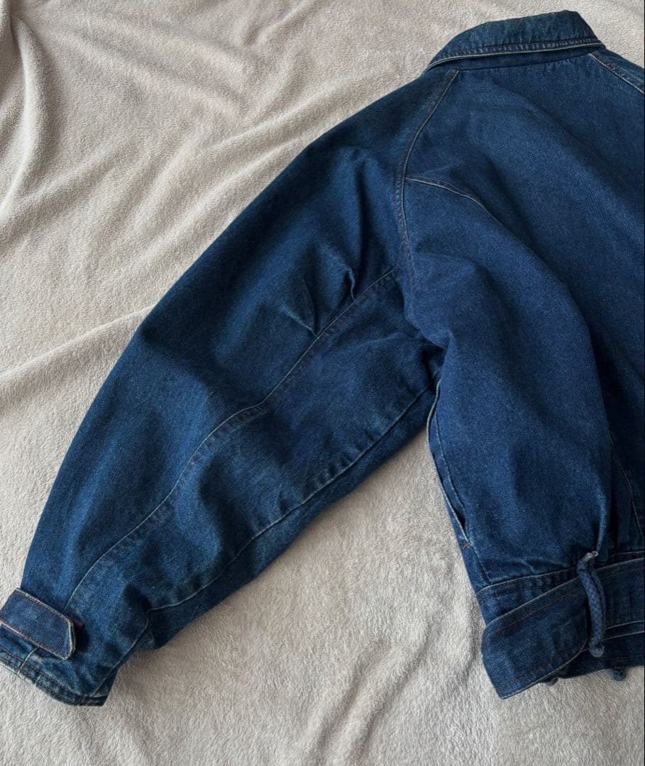 一点物 ヴィンテージ デニムブルゾン A-2型 フライトジャケット 短丈　a2