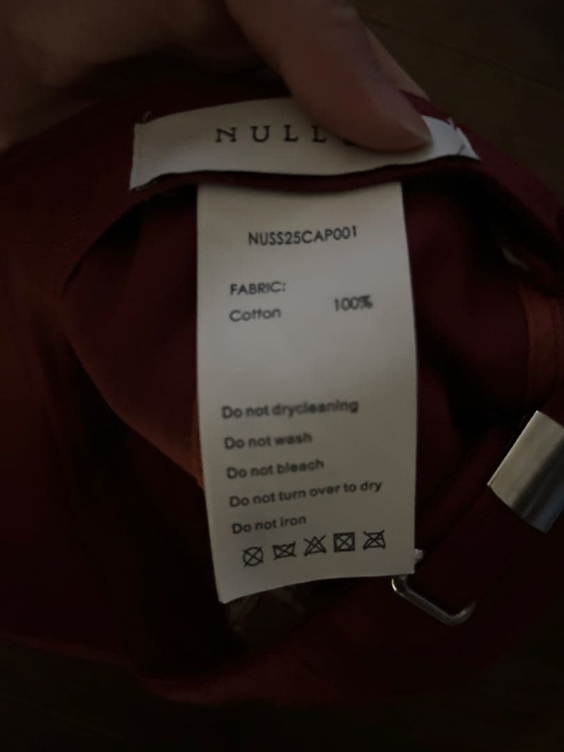 nullus 25ss HOMME ALONE キャップ 赤 - メルカリ