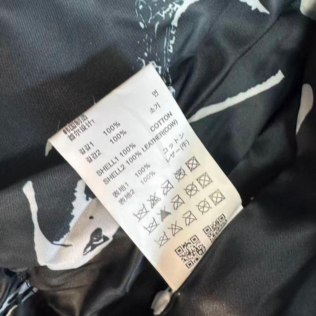 THUG CLUB サグクラブ レザー ダウンジャケット S u