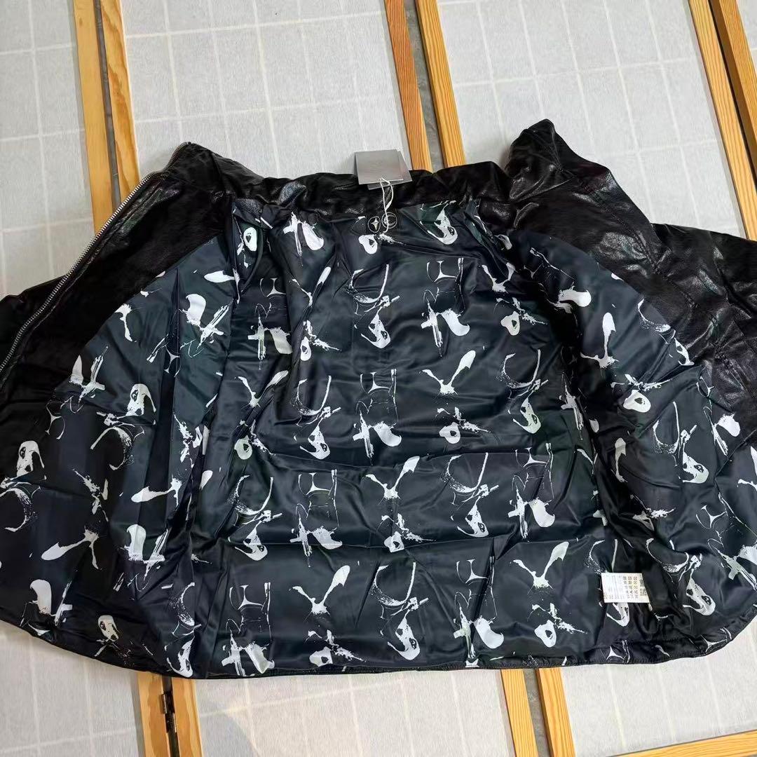 THUG CLUB サグクラブ レザー ダウンジャケット S u