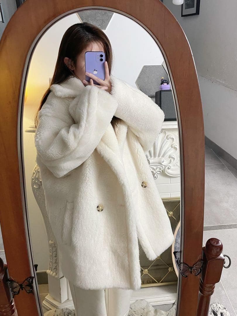 新型 最新作❗️新品未使用ベアショート丈 テディコート ミルクティーベージュ