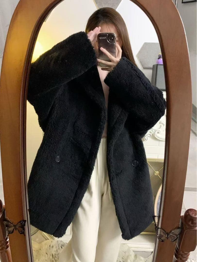 新型 最新作❗️新品未使用ベアショート丈 テディコート ミルクティーベージュ