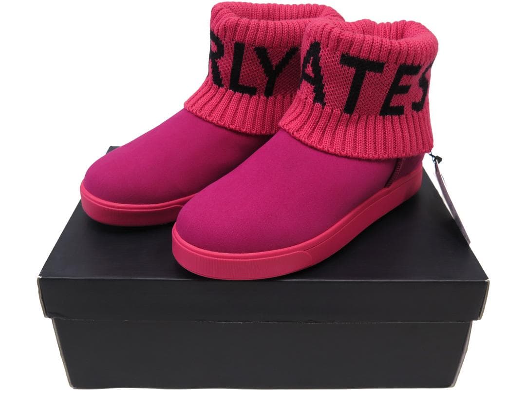 展示品●パーリーゲイツ●ヌバック×リブニット　ゴルフショートブーツ　24.0cm