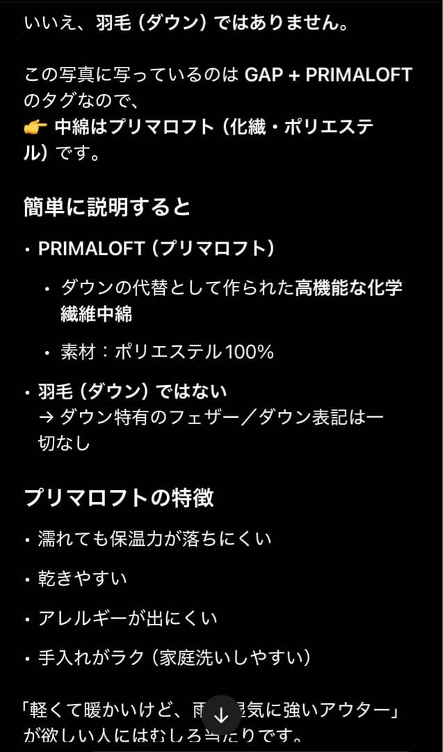 GAP y2k ma1 ブラック ダウンジャケット