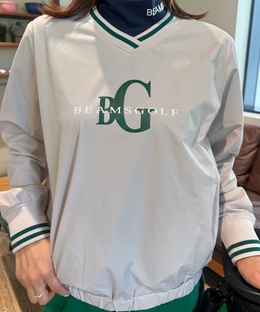 ビームスゴルフ ORANGE LABEL / Vネック リブライン ピステ難あり