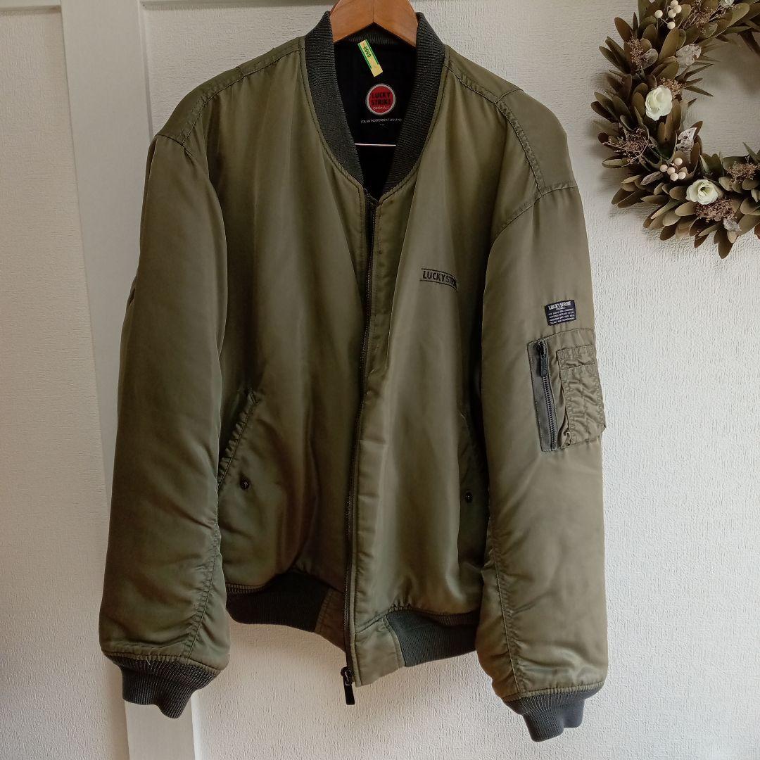 MA-1 フライトジャケット オリーブ　LUCKY STRIKE　かっこいい