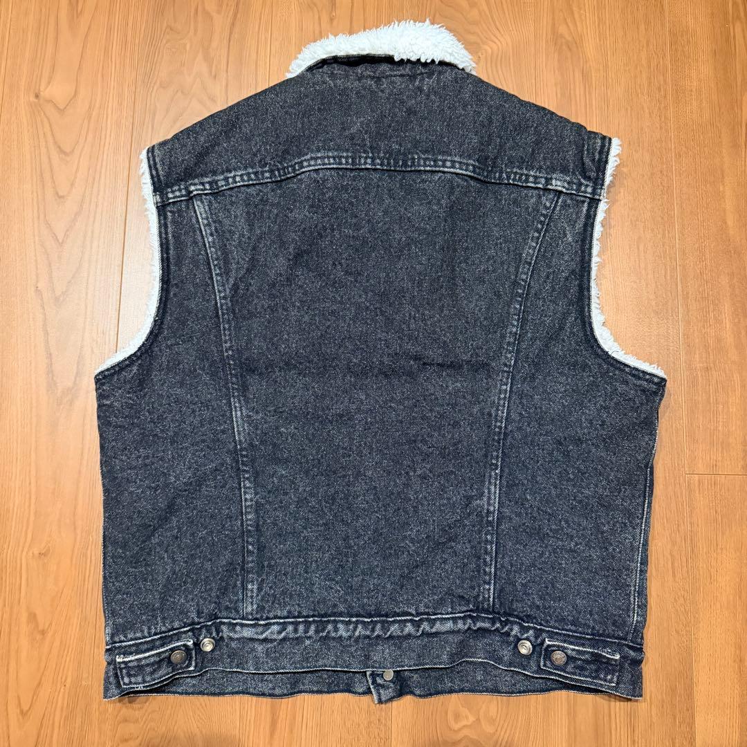 ブラック ◎ 90s リーバイス USA製 デニム ボアベスト 黒