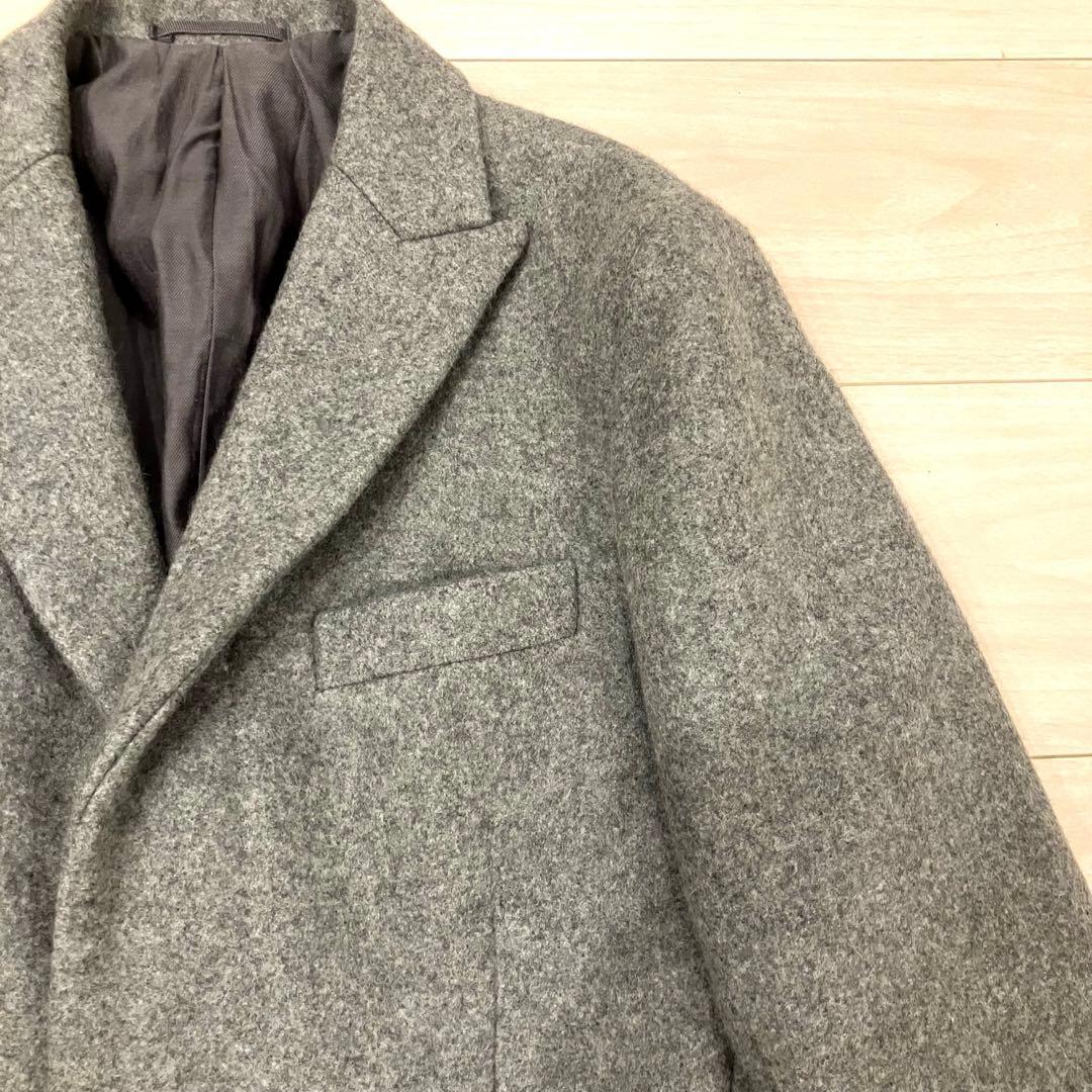 極美品✨デザインワークス チェスターコート カシミヤ100% ロング 高級 46