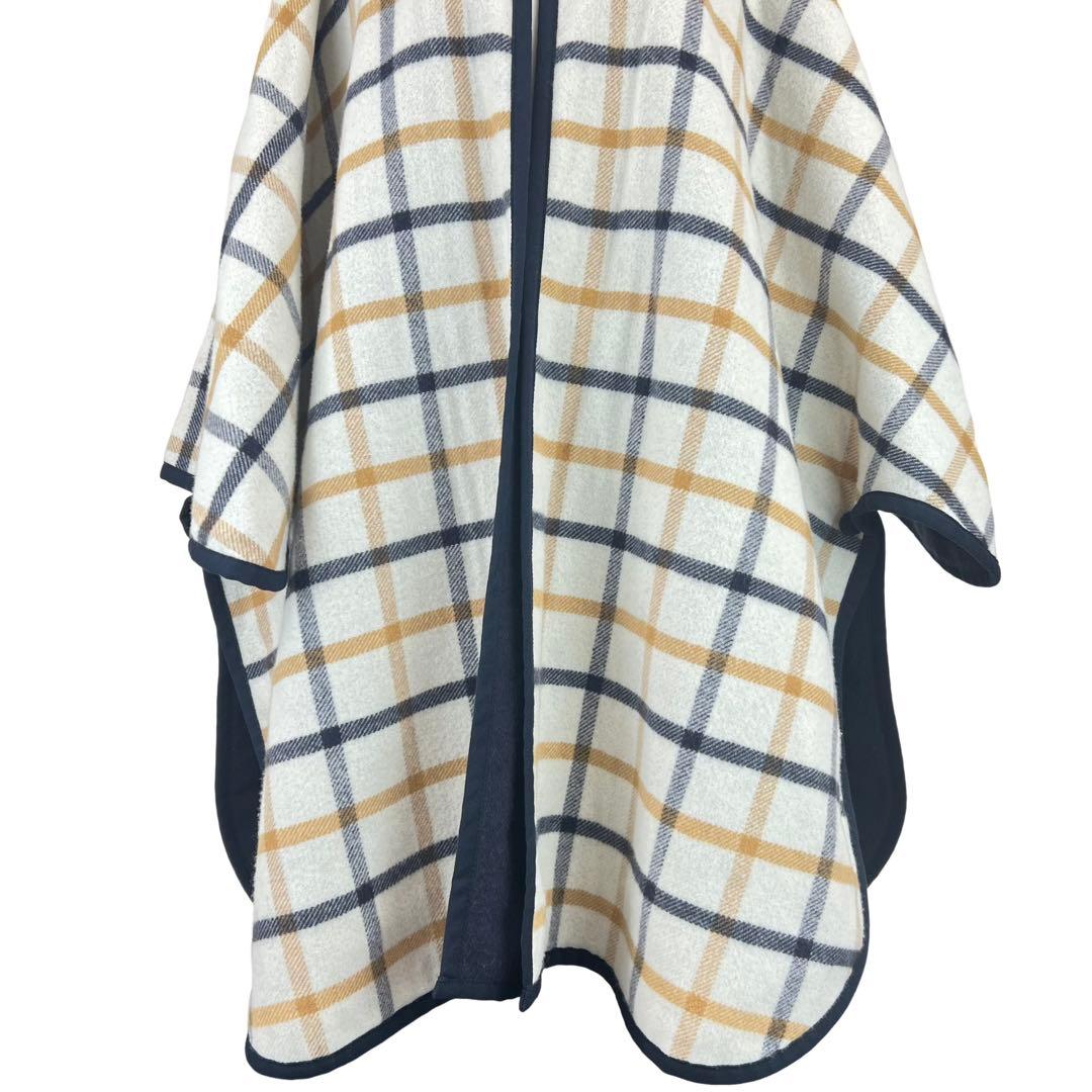 新品　HERMES エルメス　ポンチョ　リバーシブル　ウール　カシミア　ネイビー