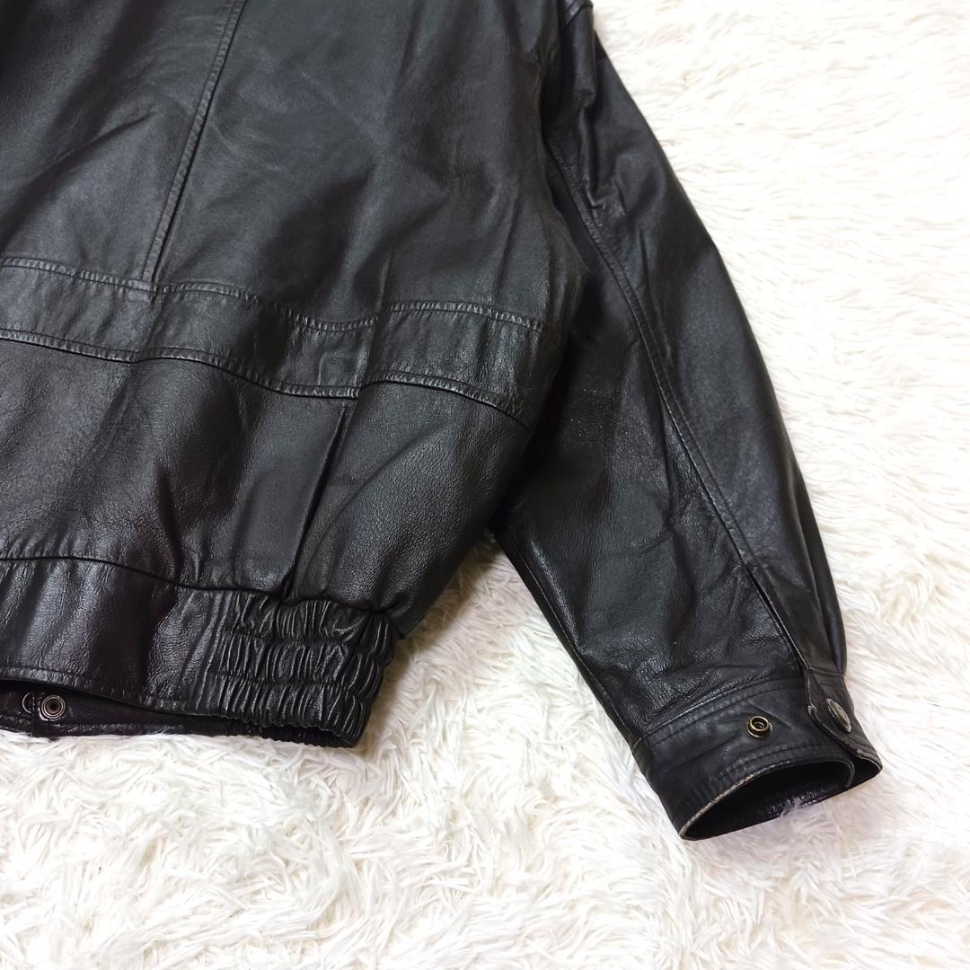 人気✨　フライトジャケット　g1　レザー　ブルゾン　短丈　ボア　豚革　茶色　M