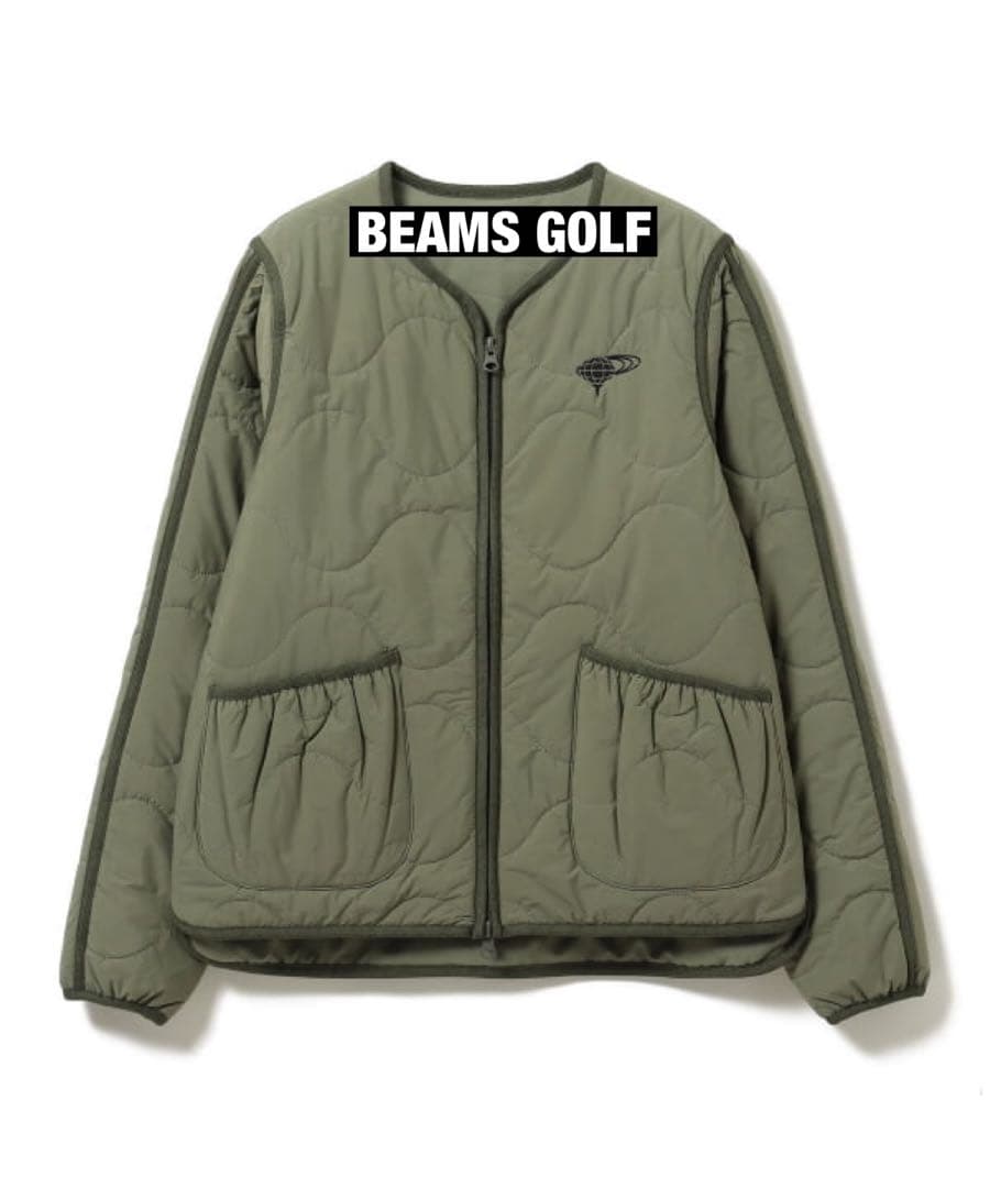 BEAMS GOLF ORANGE LABEL / ノーカラー キルト ブルゾン - メルカリ