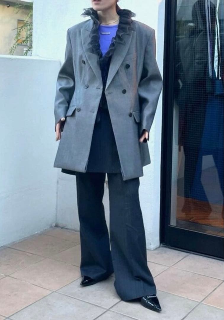 PRANK PROJECT ピンストライプラップレイヤードパンツ