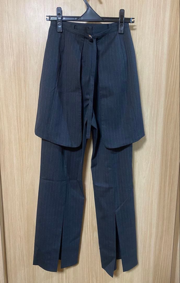 PRANK PROJECT ピンストライプラップレイヤードパンツ