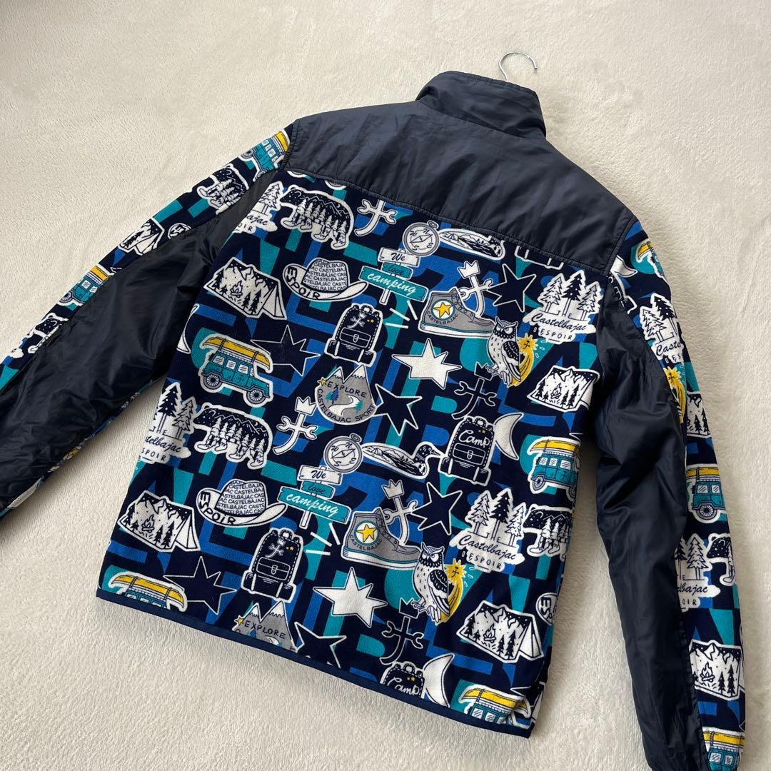 ●カステルバジャックスポーツ　ゴルフ　キャンプ柄 フリース ブルゾン　ジャケット