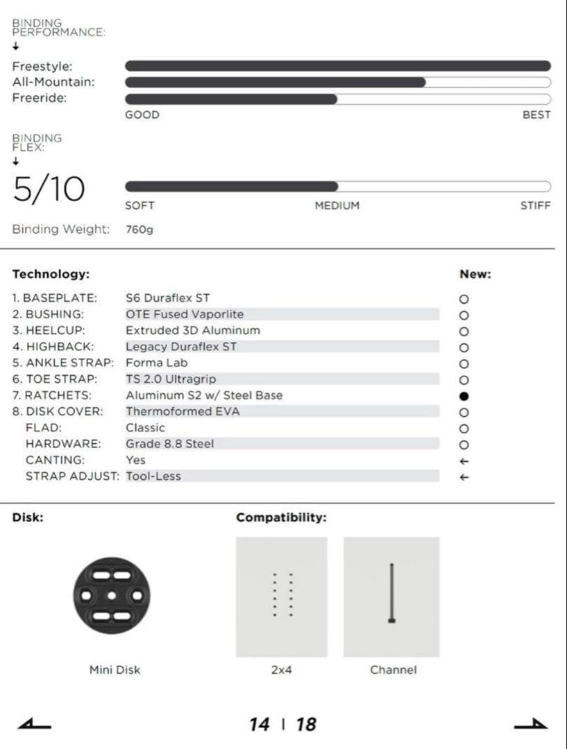 UNION LEGACY（レガシー） ビンディングMサイズ