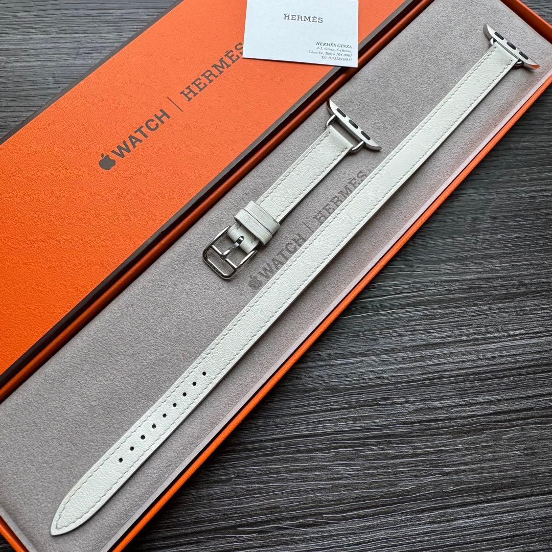 2574 美品　Apple Watch エルメス　ホワイト　ドゥブルトゥール