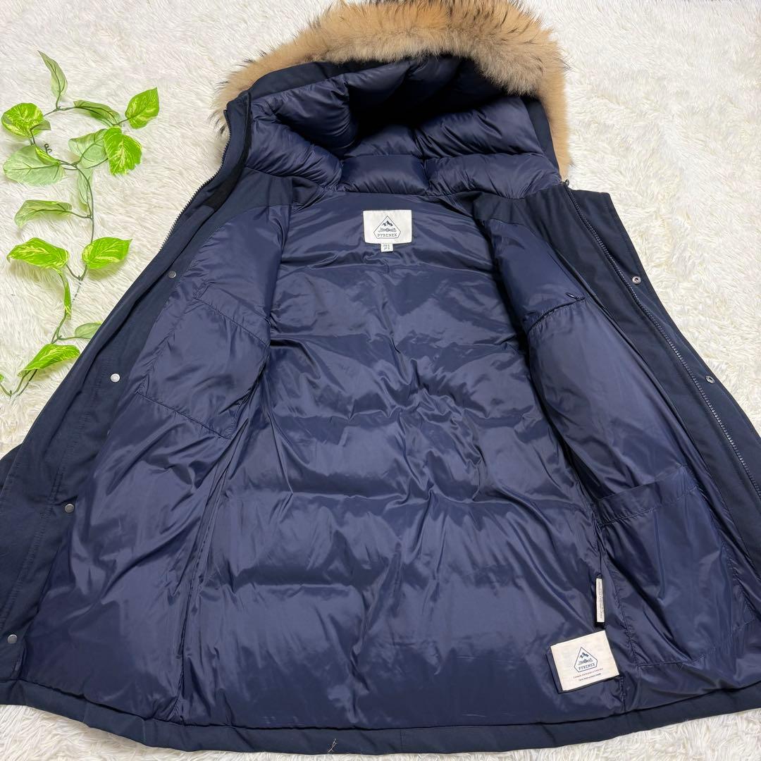 【ピレネックス】美品 アヌシー ダウンジャケット ネイビー Sサイズ メンズ
