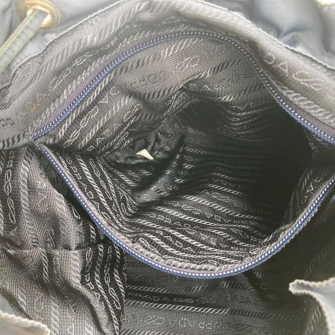 良品✨プラダ リュック バックパック 三角ロゴ 希少色 ブルー 保存袋つき